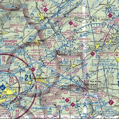 Matthews Airport (NJ09) VFR Sectional  Gaming Mouse Pad