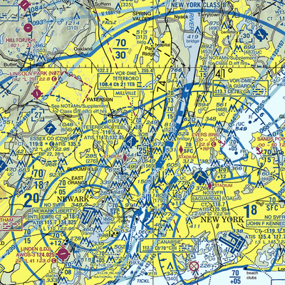 Ridgefield Park Seaplane Base (NJ00) VFR Sectional  Gaming Mouse Pad