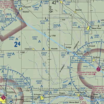 Dostal-Bradley Airport (NE54) VFR Sectional  Gaming Mouse Pad