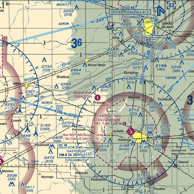 Aknux Airport (NE38) VFR Sectional  Gaming Mouse Pad