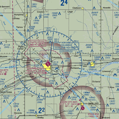 Loseke Airstrip (NE37) VFR Sectional  Gaming Mouse Pad