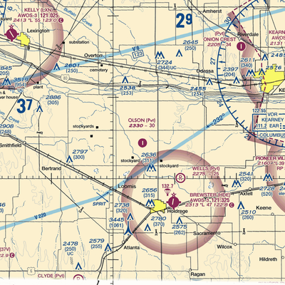 Olson Field (NE30) VFR Sectional  Gaming Mouse Pad