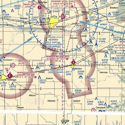 Cavanaugh Airport (NE29) VFR Sectional  Gaming Mouse Pad