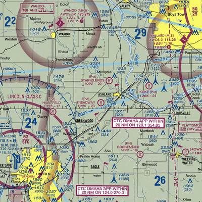 Treadway Air Airport (NE26) VFR Sectional  Gaming Mouse Pad