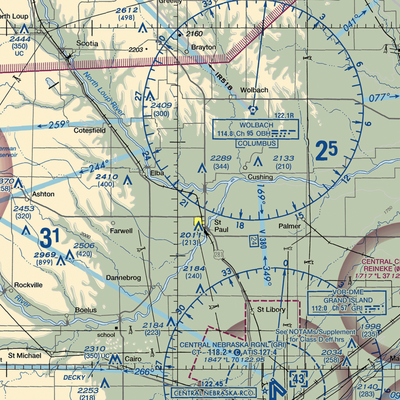 Walts Aerial Service Airport (NE17) VFR Sectional  Gaming Mouse Pad