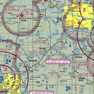 Starns Auxiliary Airport (NE15) VFR Sectional  Gaming Mouse Pad