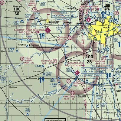 Schroeder Airport (ND92) VFR Sectional  Gaming Mouse Pad