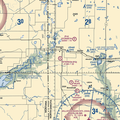 Peterson Airport (ND86) VFR Sectional  Gaming Mouse Pad