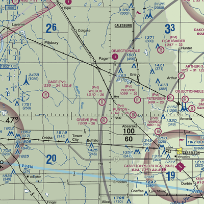 Wilcox Farm Airport (ND78) VFR Sectional  Gaming Mouse Pad