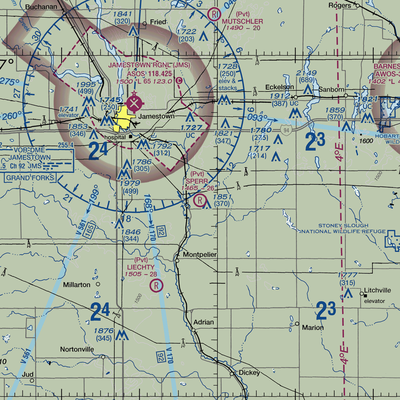 Sperr Airport (ND55) VFR Sectional  Gaming Mouse Pad