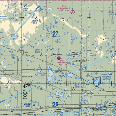 Whitman Field (ND54) VFR Sectional  Gaming Mouse Pad