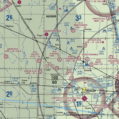 Pueppke Airport (ND53) VFR Sectional  Gaming Mouse Pad