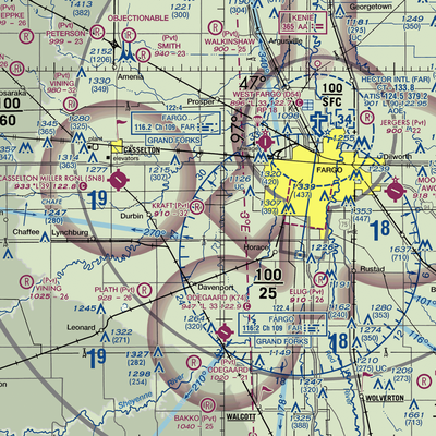 True North Airpark (ND52) VFR Sectional  Gaming Mouse Pad