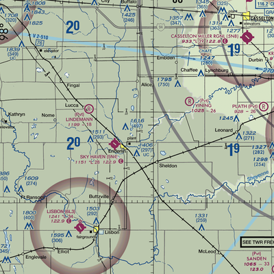 Geske Airfield (ND47) VFR Sectional  Gaming Mouse Pad