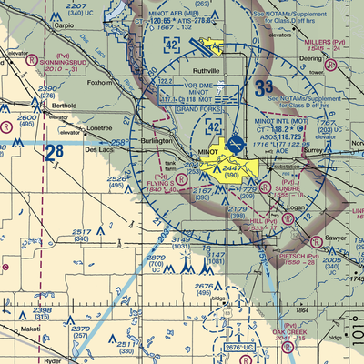 Flying S Ranch Airport (ND43) VFR Sectional  Gaming Mouse Pad