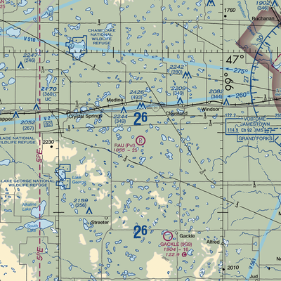 Rau Field (ND40) VFR Sectional  Gaming Mouse Pad