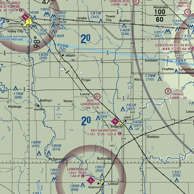 Lindemann Airport (ND35) VFR Sectional  Gaming Mouse Pad