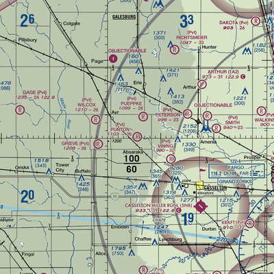 Punton Private Airport (ND07) VFR Sectional  Gaming Mouse Pad