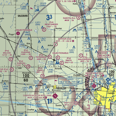 Nelson Airport (ND01) VFR Sectional  Gaming Mouse Pad