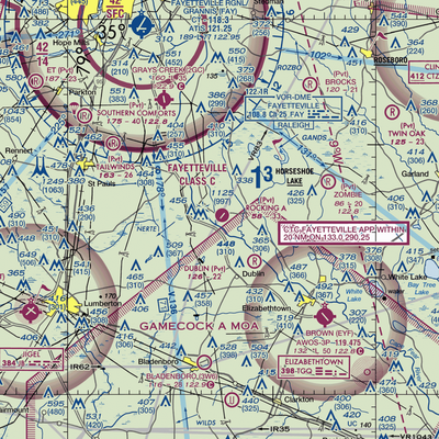 Rocking A Farm Airport (NC86) VFR Sectional  Gaming Mouse Pad