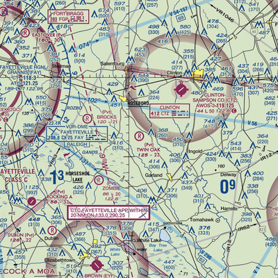 Twin Oak Airport (NC69) VFR Sectional  Gaming Mouse Pad