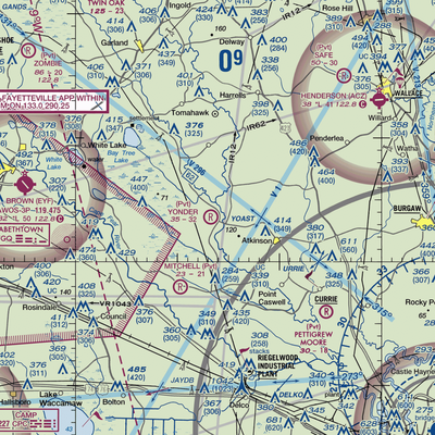 Yonder Airport (NC65) VFR Sectional  Gaming Mouse Pad