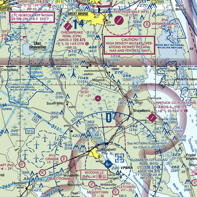 Blackwater Airstrip (NC61) VFR Sectional  Gaming Mouse Pad