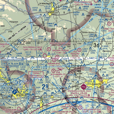 Gryder-Teague Airport (NC58) VFR Sectional  Gaming Mouse Pad