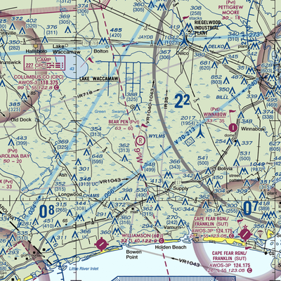 Bear Pen Airport (NC43) VFR Sectional  Gaming Mouse Pad