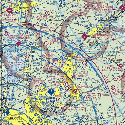 Enochville Airport (NC39) VFR Sectional  Gaming Mouse Pad