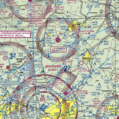 Mountain View Aerodrome (NC37) VFR Sectional  Gaming Mouse Pad