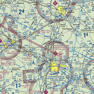 Benton's Airfield (NC36) VFR Sectional  Gaming Mouse Pad