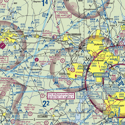 Miles Airport (NC34) VFR Sectional  Gaming Mouse Pad