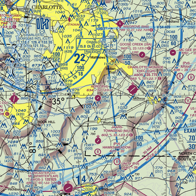 Aero Plantation Airport (NC21) VFR Sectional  Gaming Mouse Pad