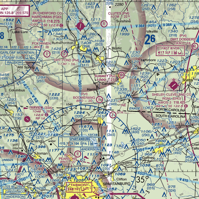 Boomerang Airport (NC02) VFR Sectional  Gaming Mouse Pad