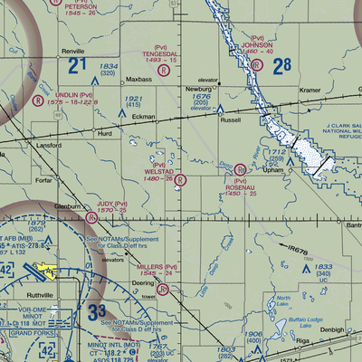 Welstad Farms Airstrip (NA73) VFR Sectional  Gaming Mouse Pad