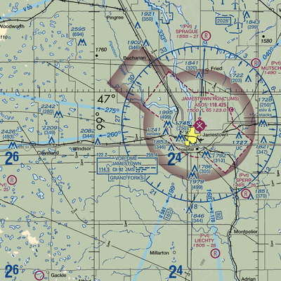 Johnson Airstrip (NA32) VFR Sectional  Gaming Mouse Pad