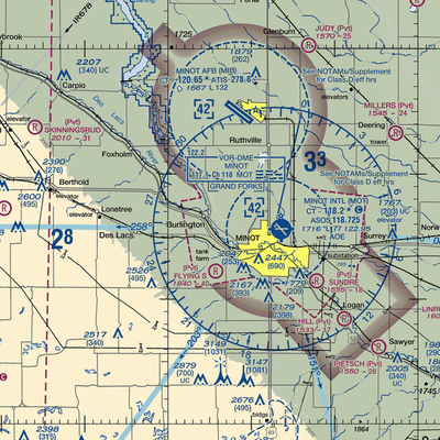 Behrens Airstrip (NA30) VFR Sectional  Gaming Mouse Pad