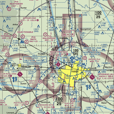 Jacob Gust Airport (NA17) VFR Sectional  Gaming Mouse Pad