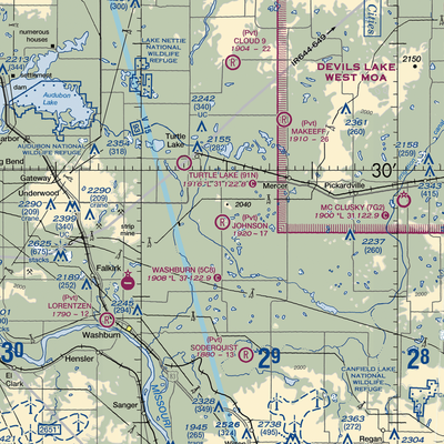 Johnson Private Airport (NA12) VFR Sectional  Gaming Mouse Pad