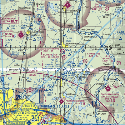 Sunrise Airport (MY78) VFR Sectional  Gaming Mouse Pad