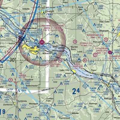 Frontenac Airport (MY50) VFR Sectional  Gaming Mouse Pad