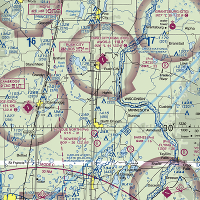 Pinetree Airpark (MY28) VFR Sectional  Gaming Mouse Pad