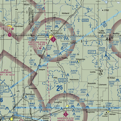 Dykstra Acreage Airport (MY12) VFR Sectional  Gaming Mouse Pad