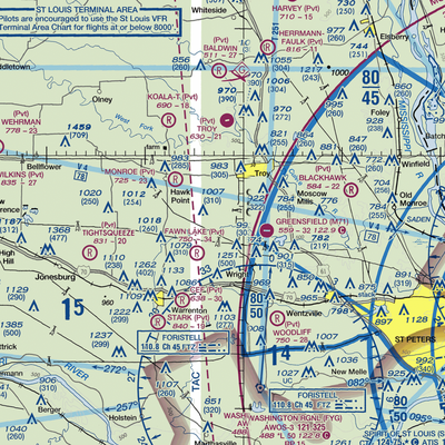 Woodland Airstrip (MU89) VFR Sectional  Gaming Mouse Pad