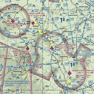 Lakeside Airport (MU65) VFR Sectional  Gaming Mouse Pad