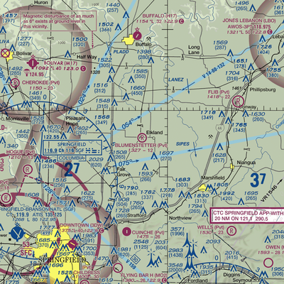 Blumenstetter Airport (MU63) VFR Sectional  Gaming Mouse Pad