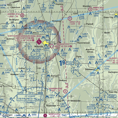 Tallen Airport (MU35) VFR Sectional  Gaming Mouse Pad