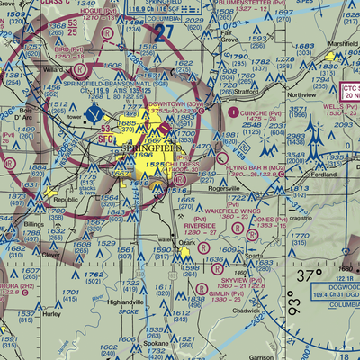 Childress Airstrip (MU12) VFR Sectional  Gaming Mouse Pad