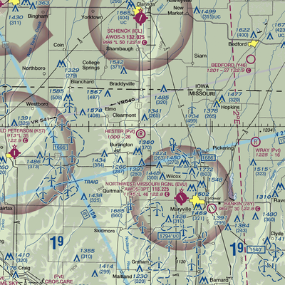 Hester Airport (MU09) VFR Sectional  Gaming Mouse Pad